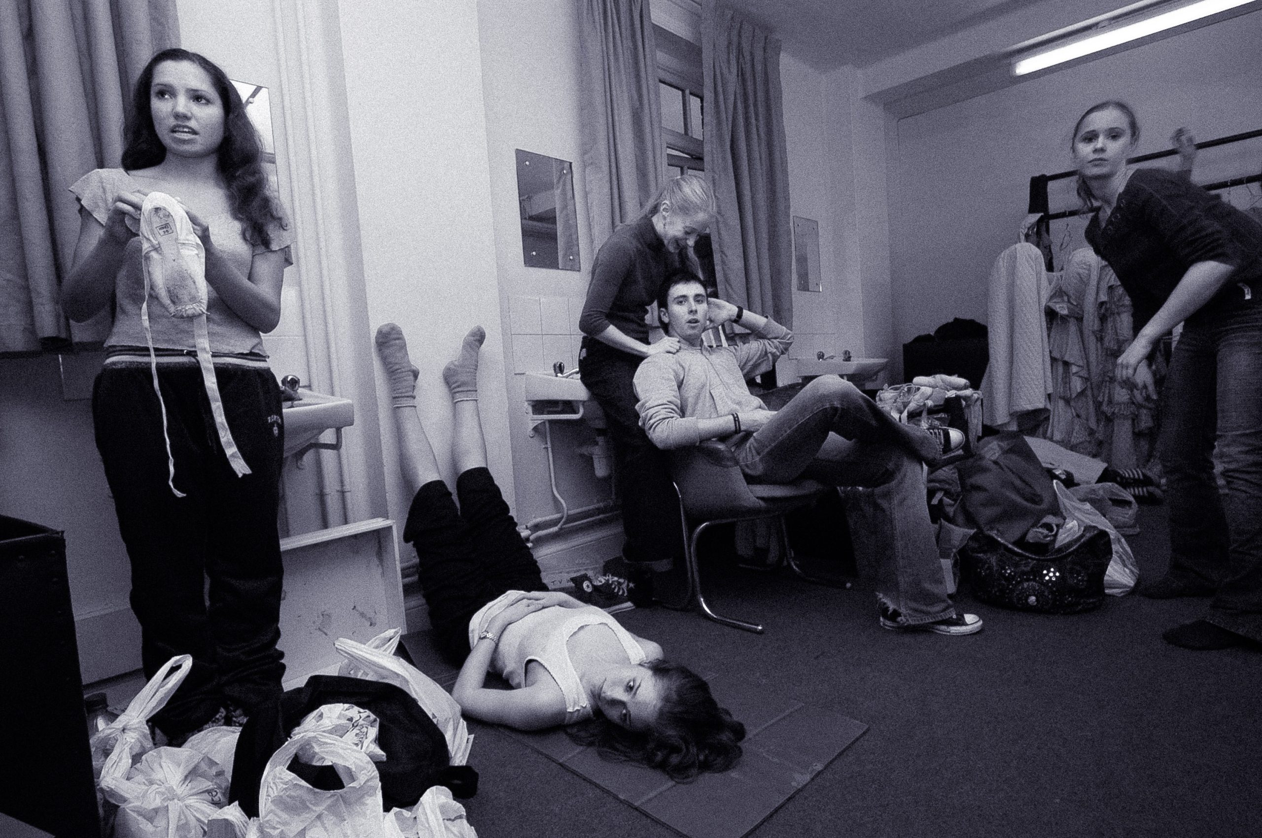 English National Ballet backstage reportage photography by Sophie Laslett – The Sleeping Beauty rehearsal for The Times.