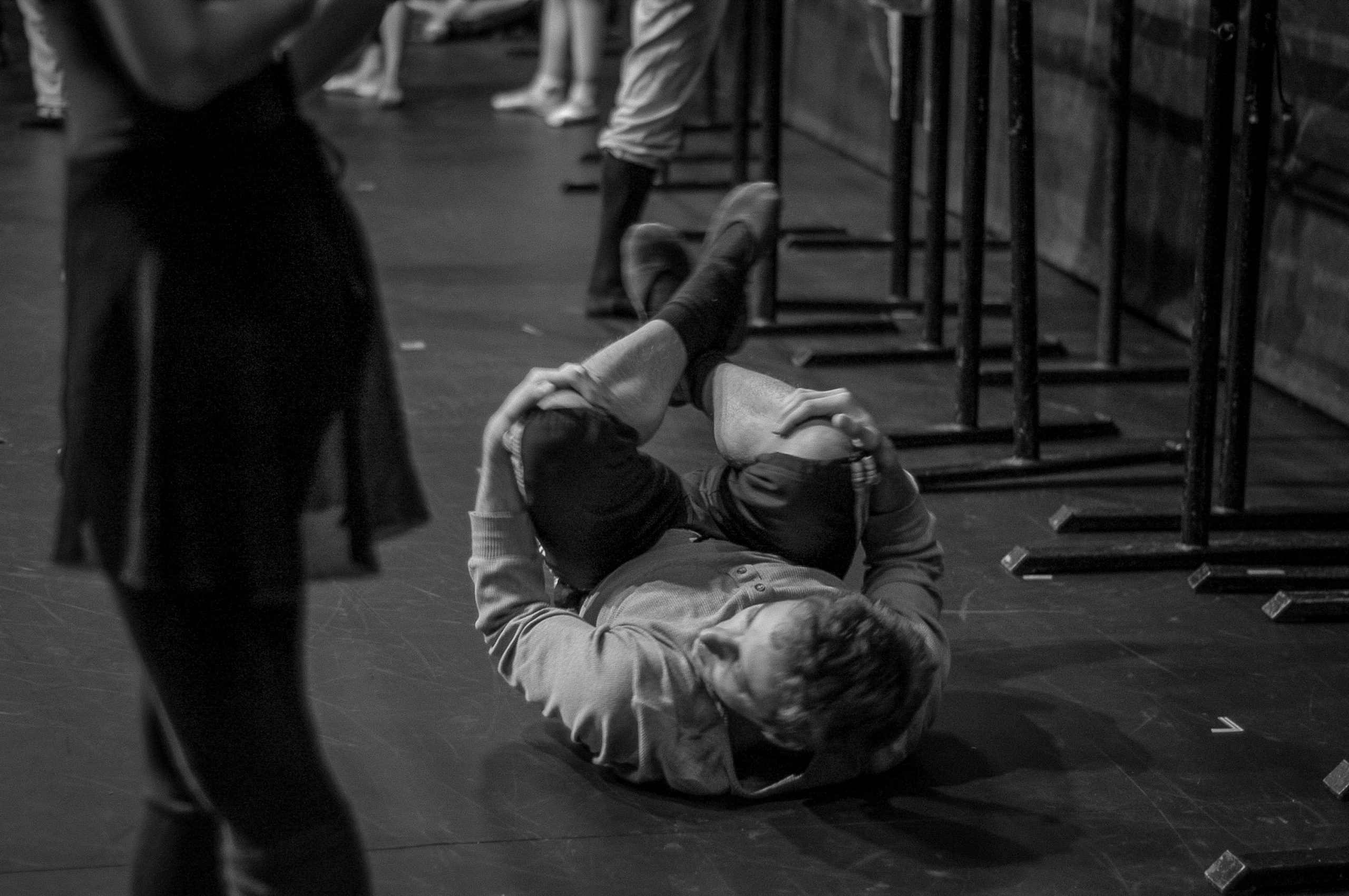 English National Ballet backstage reportage photography by Sophie Laslett – The Sleeping Beauty rehearsal for The Times.
