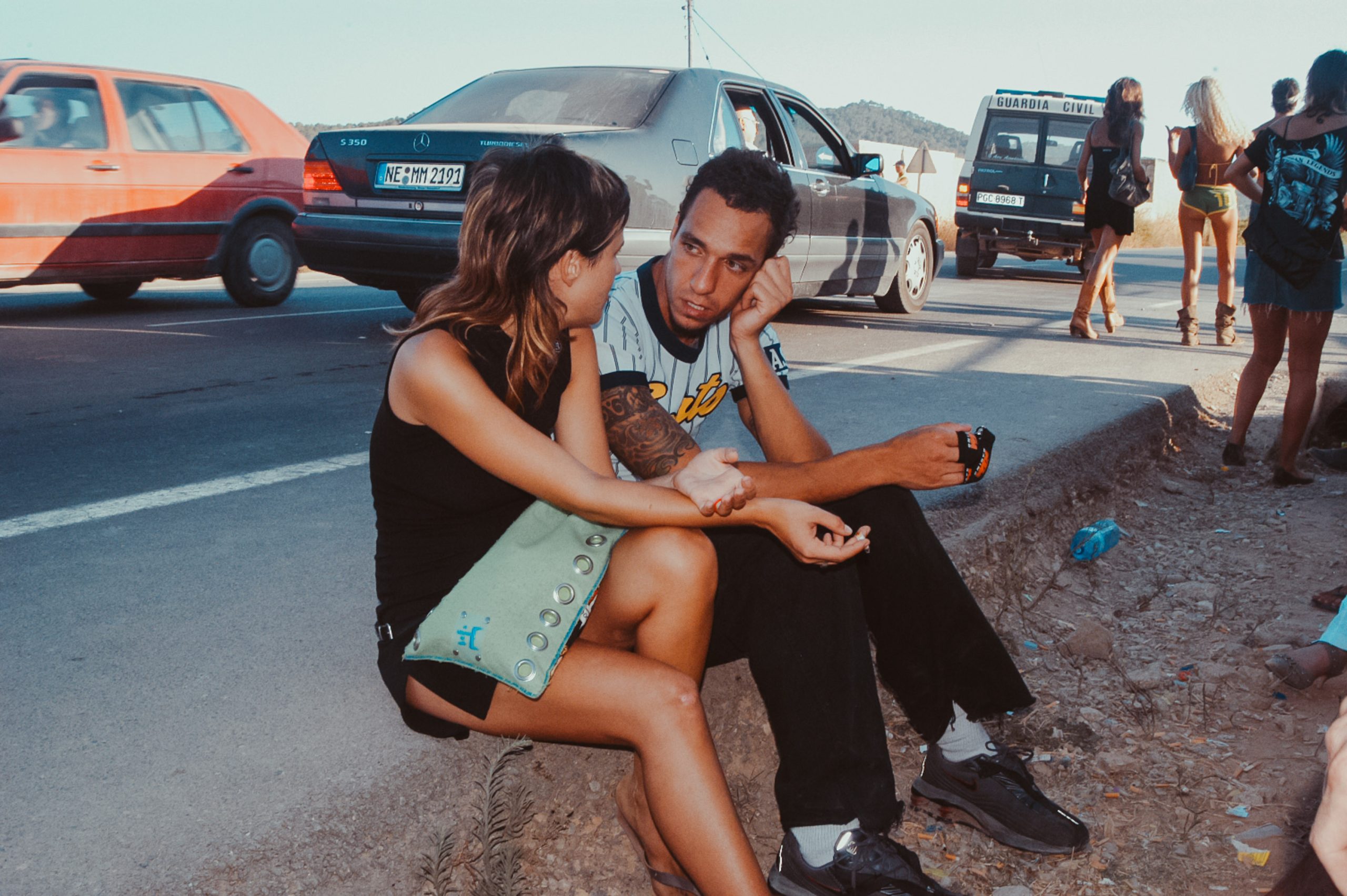 Street portraits of island characters and clubbers in Ibiza, summer 2003.