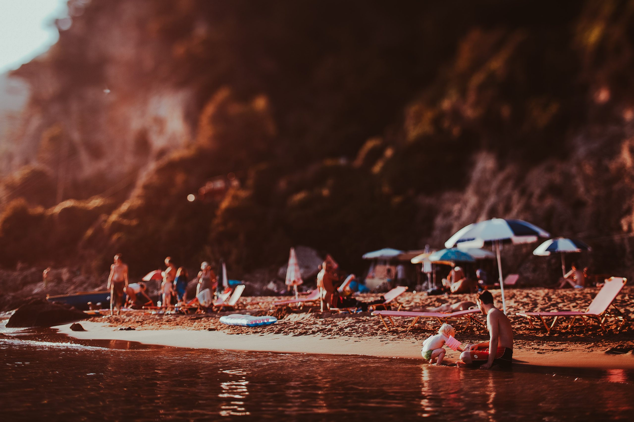 Corfu travel photography - Elia Taverna and Rooms tilt-shift