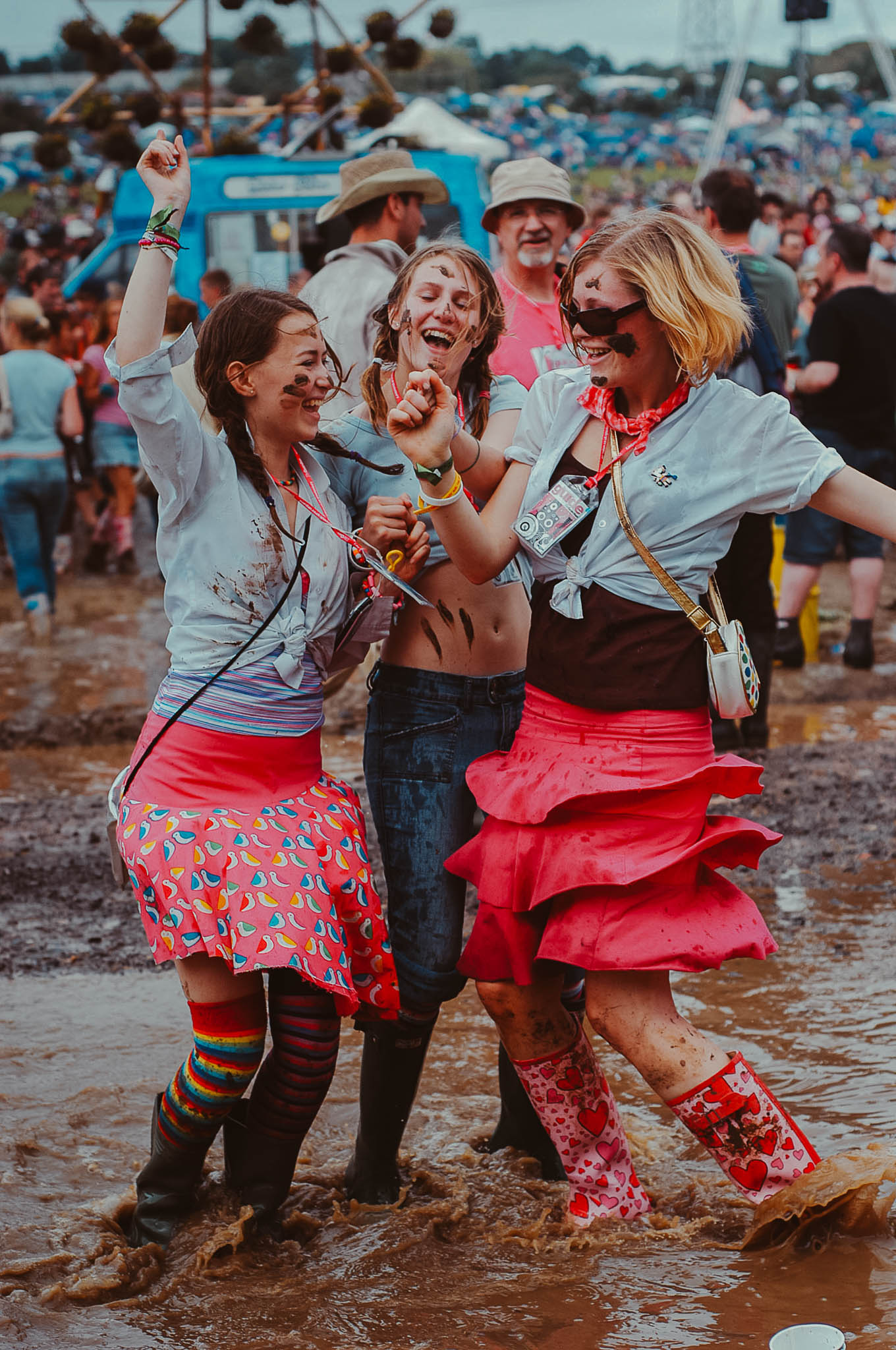 Thunderstorms and torrential rain flood Glastonbury Festival