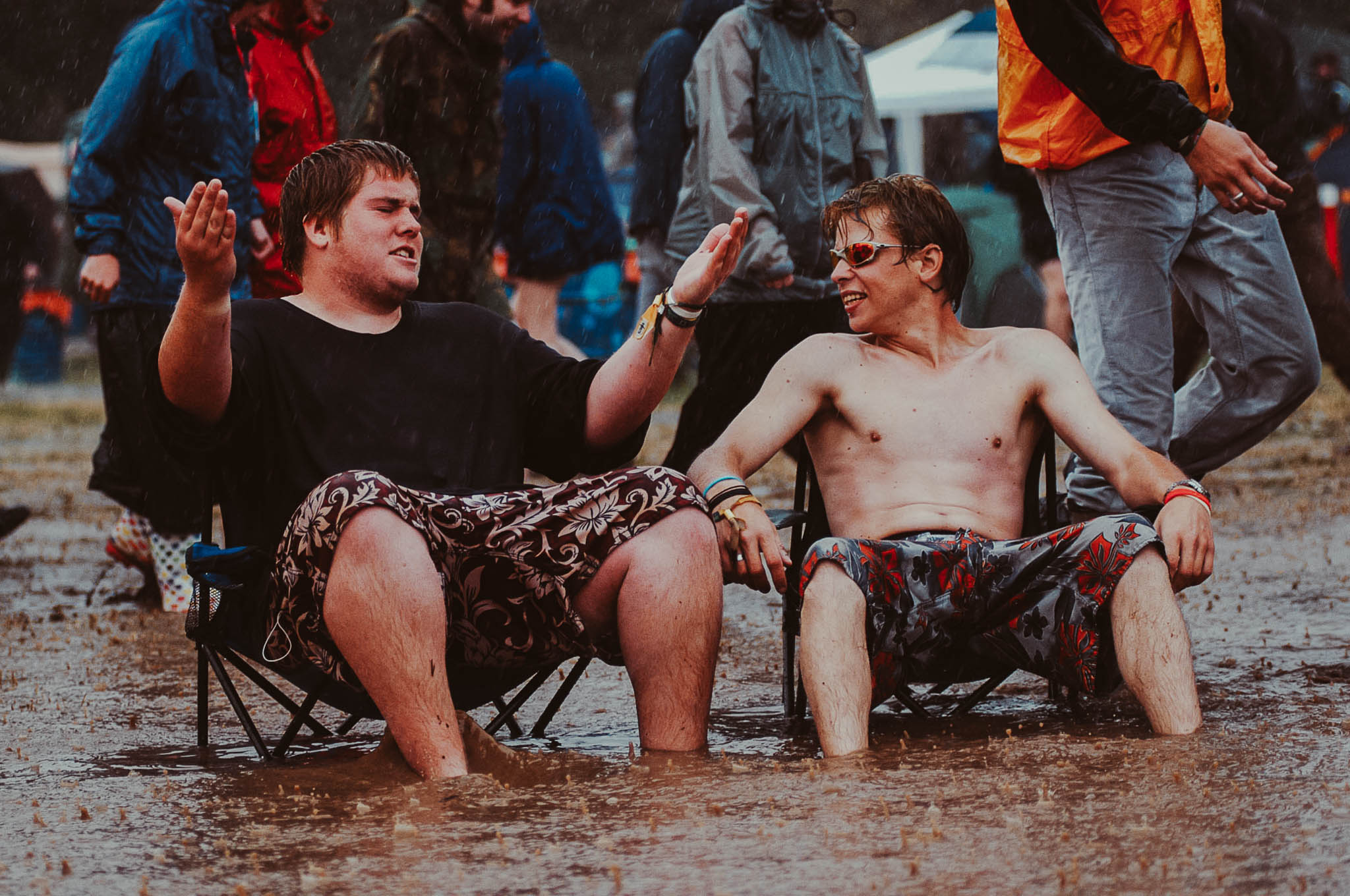 Thunderstorms and torrential rain flood Glastonbury Festival