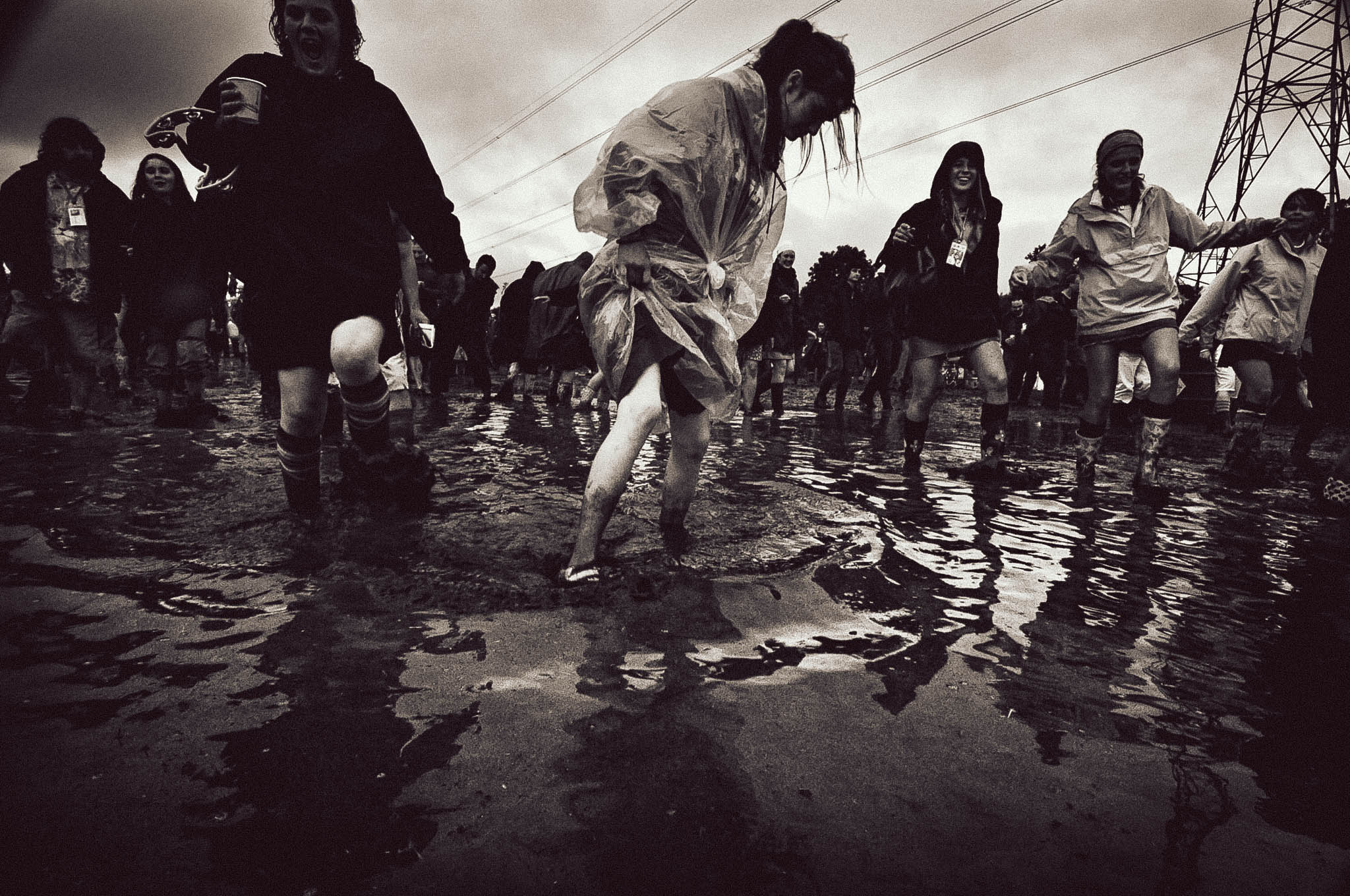 Thunderstorms and torrential rain flood Glastonbury Festival