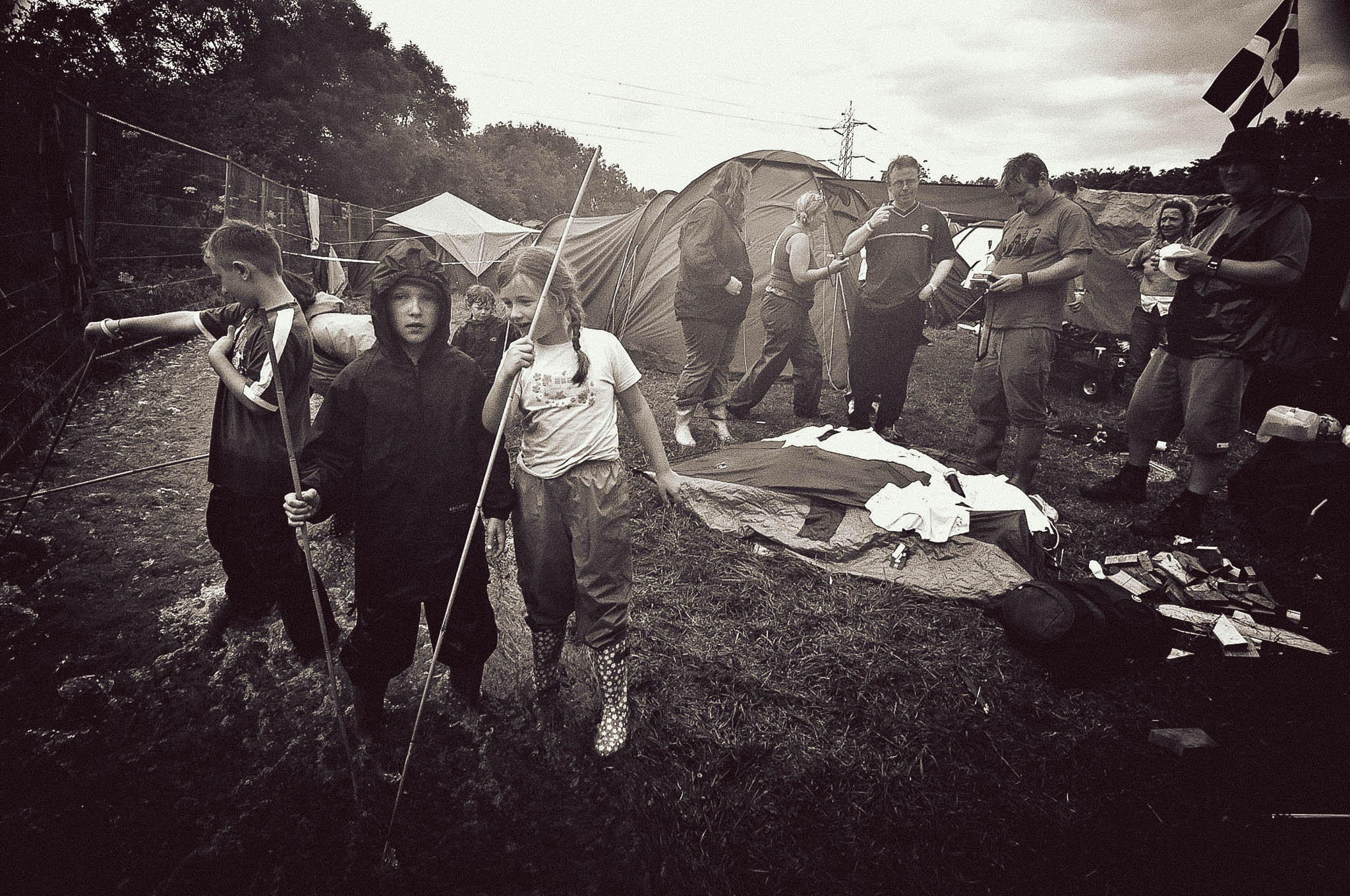 The family camping site was badly affected