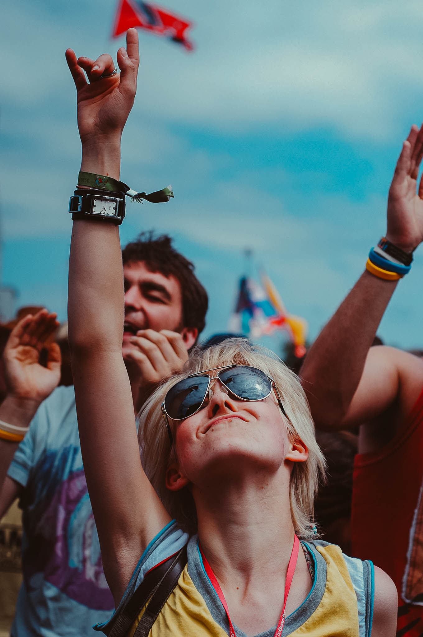 The sun comes out at Glastonbury Festival