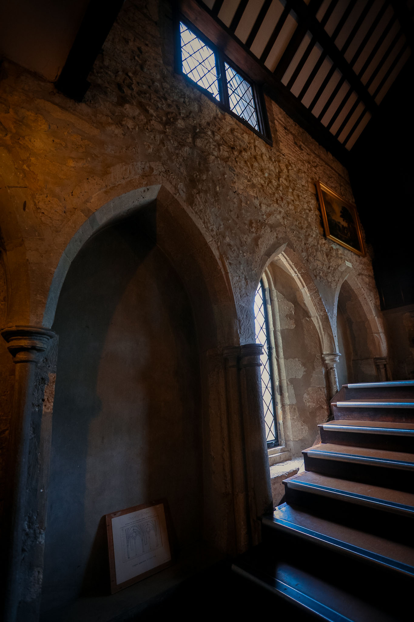 Interior of the Chapel of St Nicholas at Carisbrooke Castle, Isle of Wight, UK