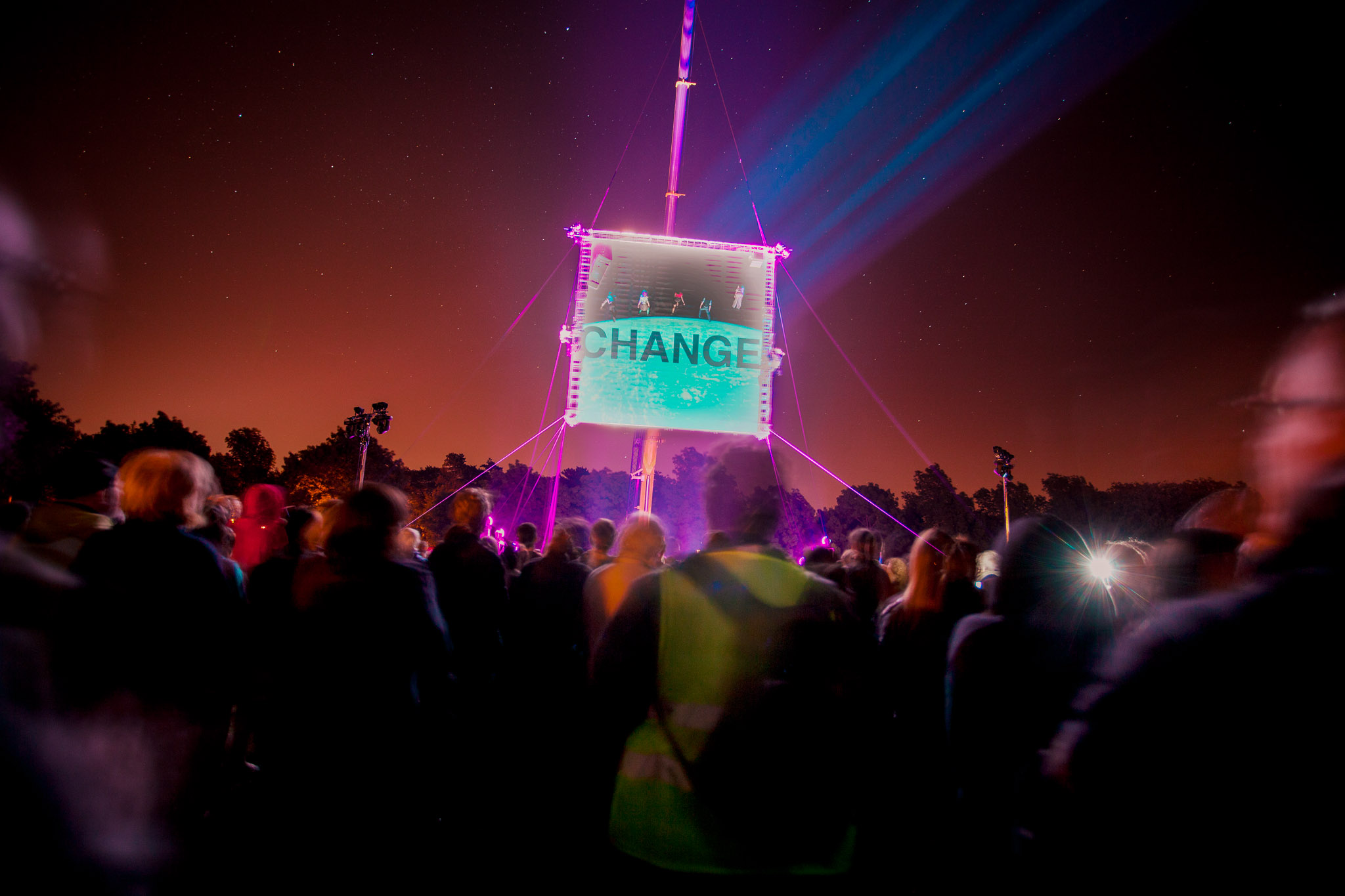 Wired Aerial Theatre performing at the Norfolk & Norwich Festival, professional event photography in Norwich by Sophie Laslett.