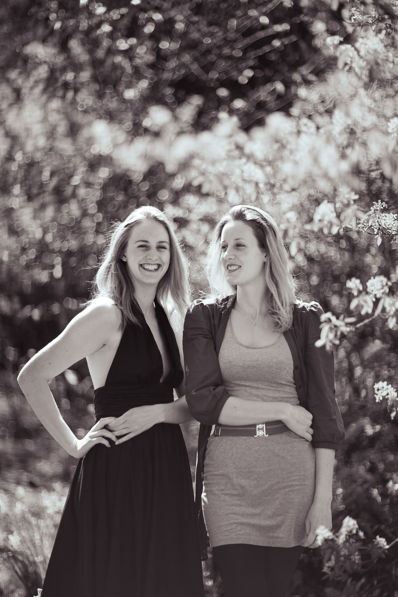 Natural light portraits of two sisters in Wymondham, Norfolk; a relaxed, fun commissioned outdoor session.